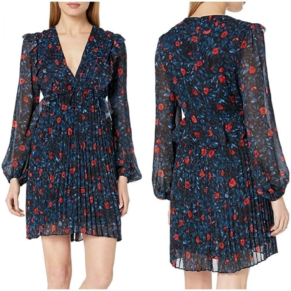 The Kooples Women's Pleated floral sz 2